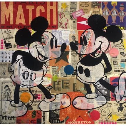 Painting Mickey Duo by Kikayou | Painting Pop art Mixed Pop icons
