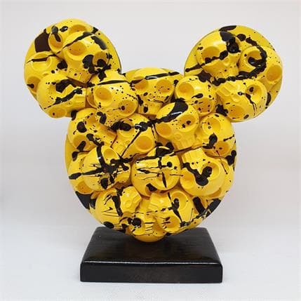 Sculpture MickeysSkulls jaune/noir by VL | Sculpture Pop art Mixed