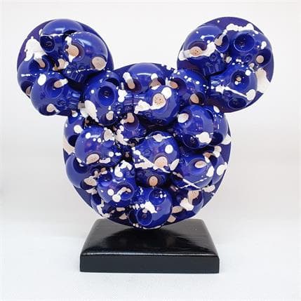 Sculpture MickeysSkulls bleu/blanc par VL | Sculpture Pop Art Mixte