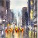 Peinture NY Taxis  par Jones Henry | Tableau Aquarelle