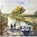 Peinture Canal du Midi  par Jones Henry | Tableau Aquarelle