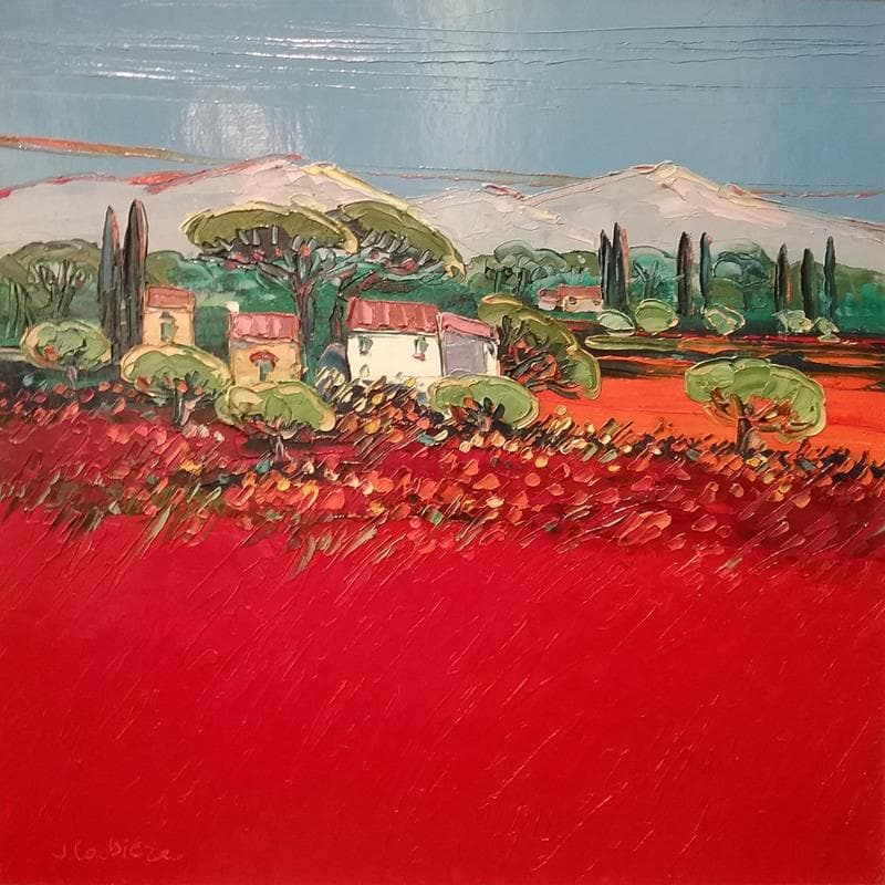 Painting Campagne aixoise by Corbière Liisa | Painting Figurative Landscapes Oil