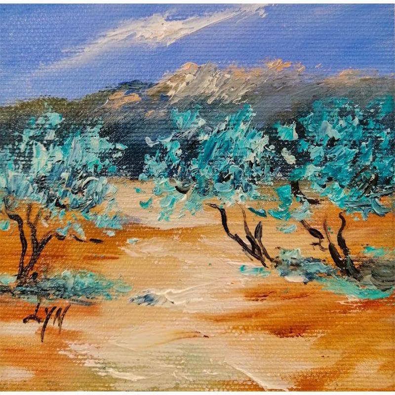 Peinture plaire aux oliviers par Lyn | Tableau Figuratif Paysages Huile