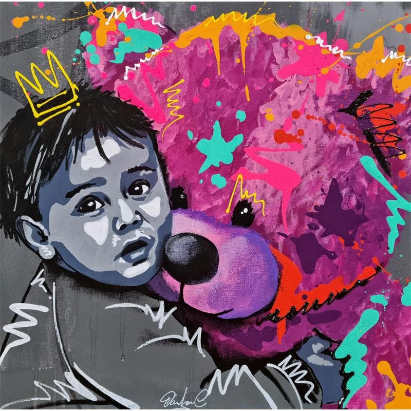 Painting #36.4 by Dashone | Painting Street art Mixed Portrait Life style Animals