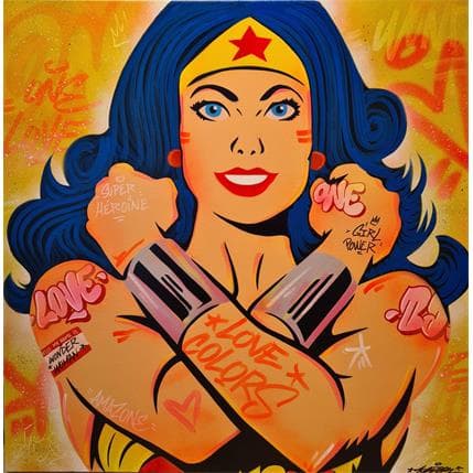 Painting Wonder woman by Kedarone | Painting Pop art Mixed Pop icons