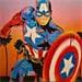 Painting Capitain America by Kedarone | Painting Pop art Mixed Pop icons