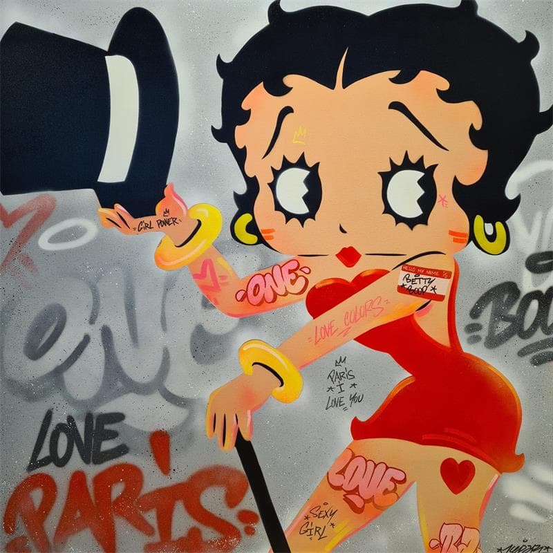 Peinture Betty boop par Kedarone | Tableau Pop-art Graffiti Icones Pop