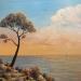 Painting Calme et volupté by Blandin Magali | Painting Figurative Landscapes Marine Oil