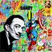 Painting SALVADOR DALI by Euger Philippe | Painting Pop-art Pop icons Graffiti Acrylic Gluing