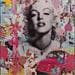 Painting Pinked Marilyn by Novarino Fabien | Painting Pop-art Pop icons