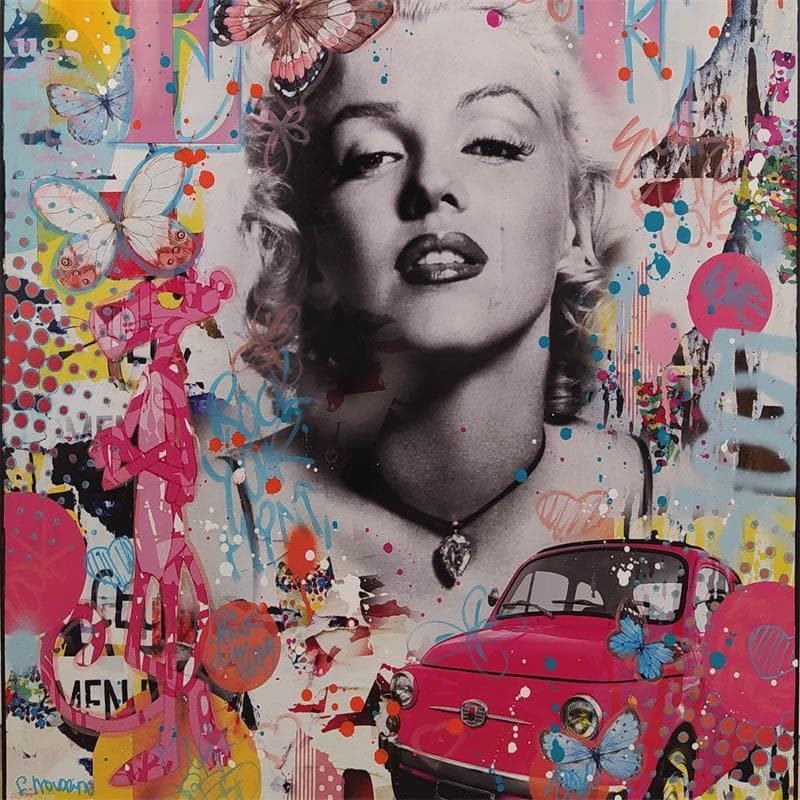 Gemälde Pinked Marilyn von Novarino Fabien | Gemälde Pop-Art Pop-Ikonen