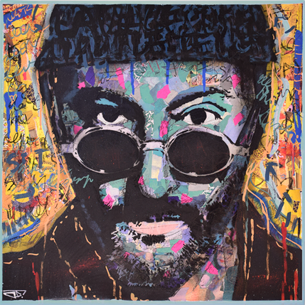 Painting JEAN RENO by G. Carta | Painting Pop art Mixed Pop icons