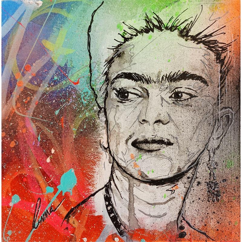 Painting Frida 3 by Luma | Painting Pop-art Acrylic Pop icons