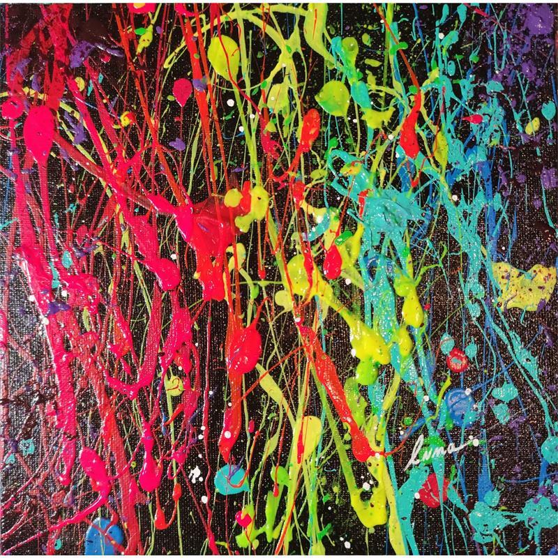 Painting Le temps de l'amour  by Luma | Painting Abstract Acrylic