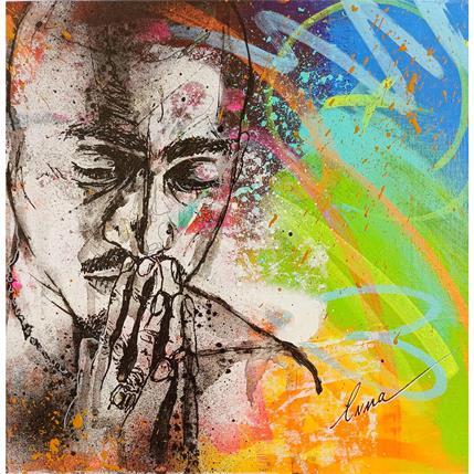Gemälde Tupac  von Luma | Gemälde Pop-Art Acryl Pop-Ikonen