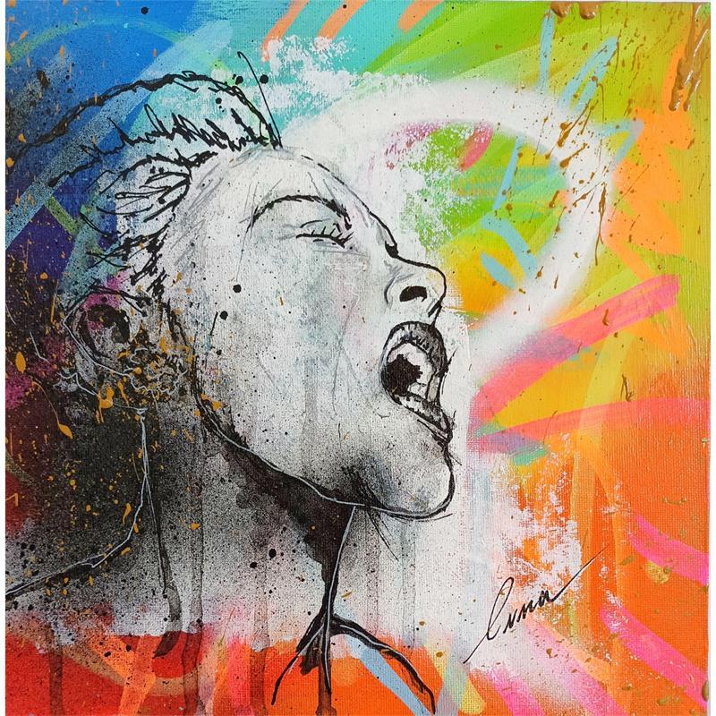 Painting Billie  by Luma | Painting Pop-art Pop icons Acrylic