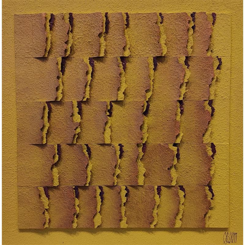 Peinture SOLEIL CUIVRE par Clisson Gérard | Tableau Abstrait Minimaliste