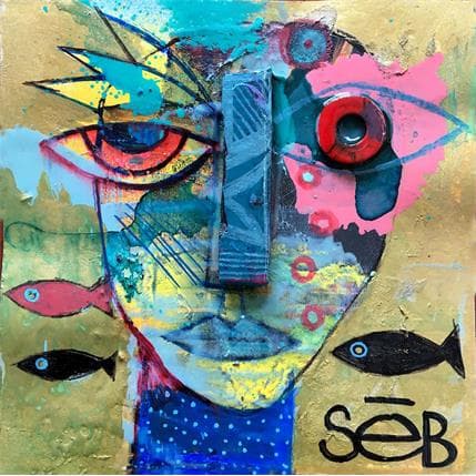 Painting Rio by Seb | Painting Raw art Mixed Portrait