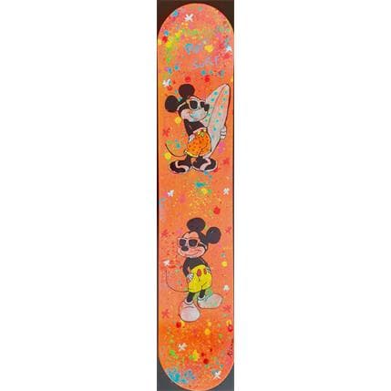 Sculpture Skateboard Mickey by Kikayou | Sculpture Street art Mixed Pop icons, Animals