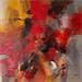 Painting Motion in red by Virgis | Painting Abstract Oil Minimalist