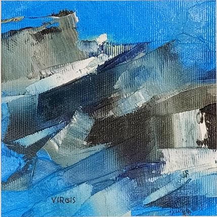 Painting Covered by Montains by Virgis | Painting Abstract Oil Minimalist