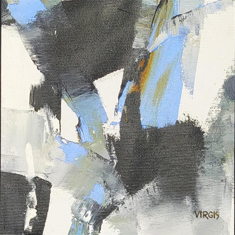 Gemälde Contact von Virgis | Gemälde Abstrakt Minimalistisch Öl