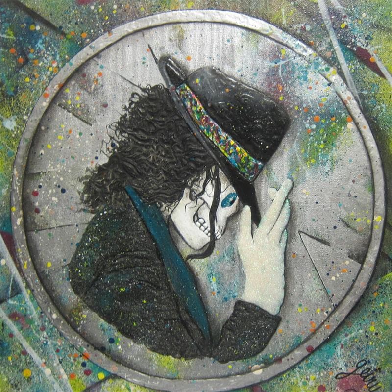Painting Jackson by Geiry | Painting Figurative Mixed Portrait Pop icons