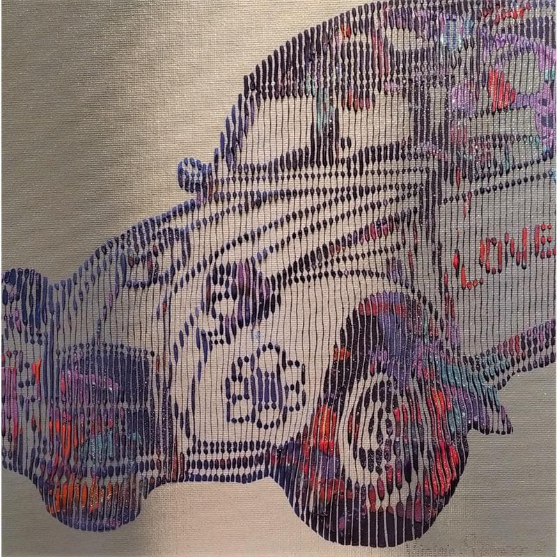 Painting La celebre 2CV by Schroeder Virginie | Painting Pop art Pop icons Mixed