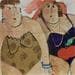 Painting Suzette, Pomponette by Colombo Cécile | Painting Figurative Mixed Life style