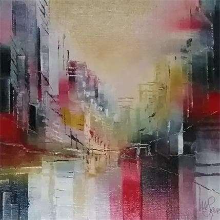 Painting Ville miroir by Levesque Emmanuelle | Painting Abstract Oil Urban