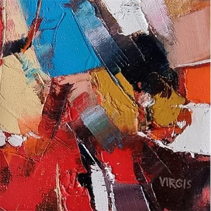 Painting Emotional Reaction by Virgis | Painting Abstract Oil Minimalist