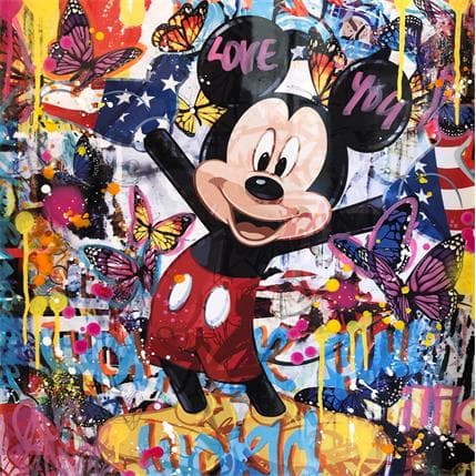 Painting Poped Mouse by Novarino Fabien | Painting Pop art Mixed Pop icons