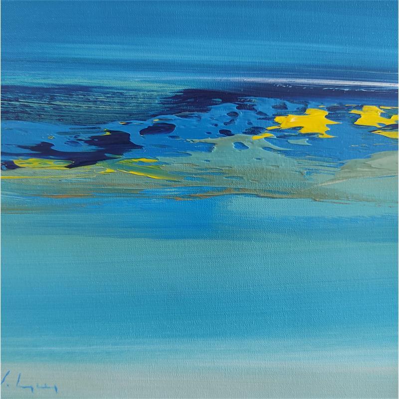 Painting Océan by Guy Viviane  | Painting Abstract Minimalist Oil