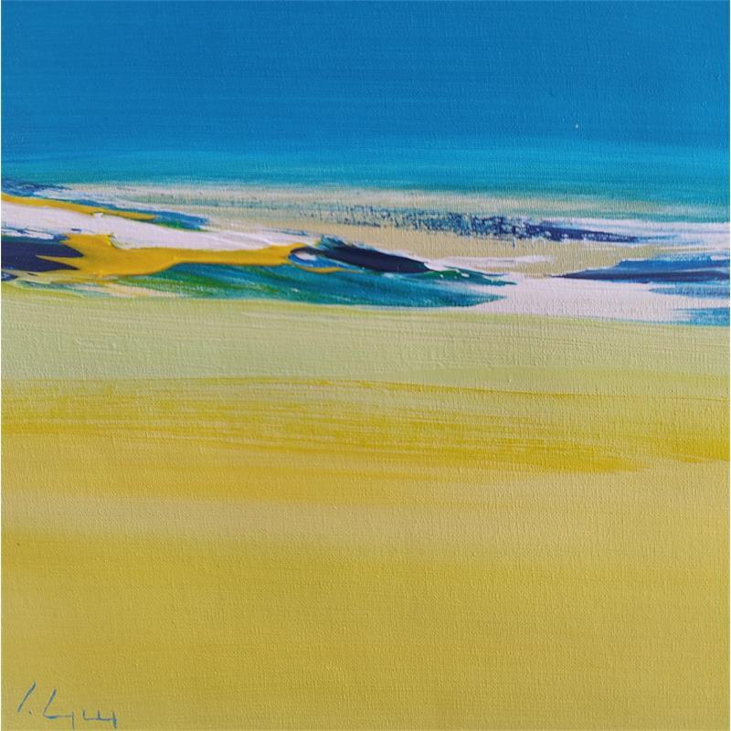 Painting Plénitude solaire by Guy Viviane  | Painting Abstract Minimalist Oil