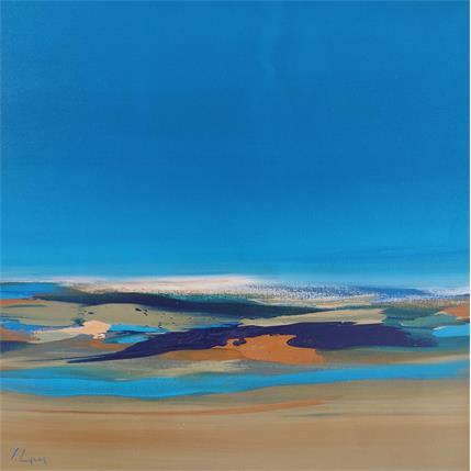 Painting Azur by Guy Viviane  | Painting Abstract Oil Minimalist