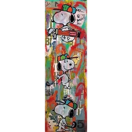 Painting snoopy golf by 3 by Kikayou | Painting Street art Mixed Animals