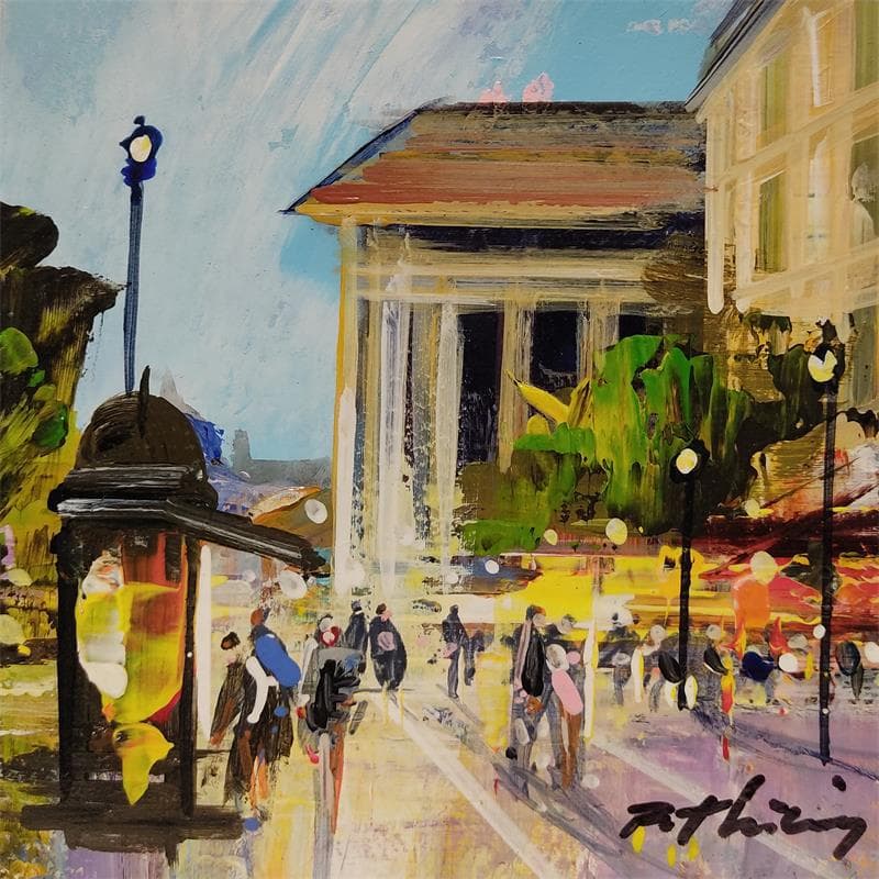 Painting La Madeleine - promenade by Frédéric Thiery | Painting Figurative Acrylic Landscapes