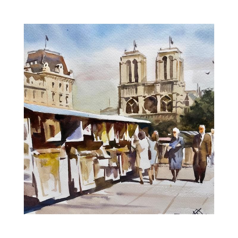 Painting Paris 9 by Khodakivskyi Vasily | Painting Watercolor