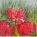 Peinture Tulipes par Shahine | Tableau Huile