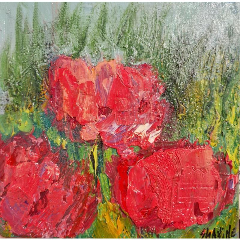 Peinture Tulipes par Shahine | Tableau Huile