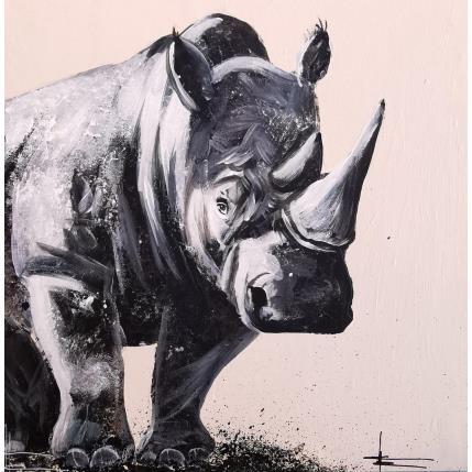 Painting Rhinoceros  by Locoge Alice | Painting  Acrylic Pop icons