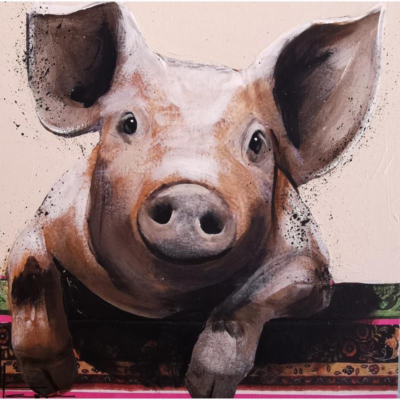 Painting Tête de cochon by Locoge Alice | Painting