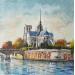 Gemälde Notre Dame von Lallemand Yves | Gemälde Figurativ Urban Acryl