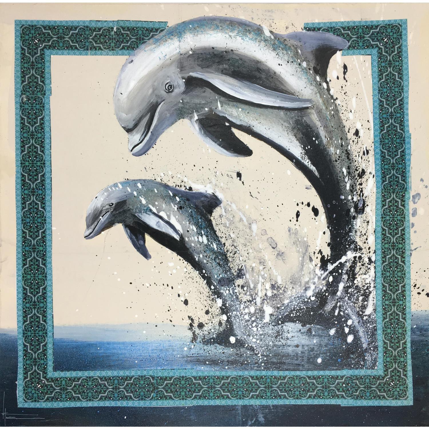 ▷ Tableau Déco Dauphins