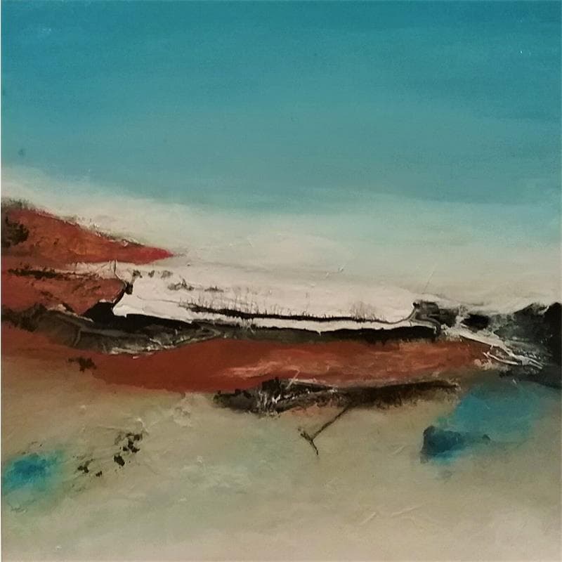 Painting Quand les vagues dorment 2 by Han | Painting Abstract Landscapes, Minimalist