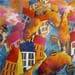 Painting Flamboyant by Fauve | Painting Figurative Urban Life style Acrylic