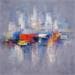 Painting Skyline reflections by Coupette Steffi | Painting Abstract Urban Acrylic