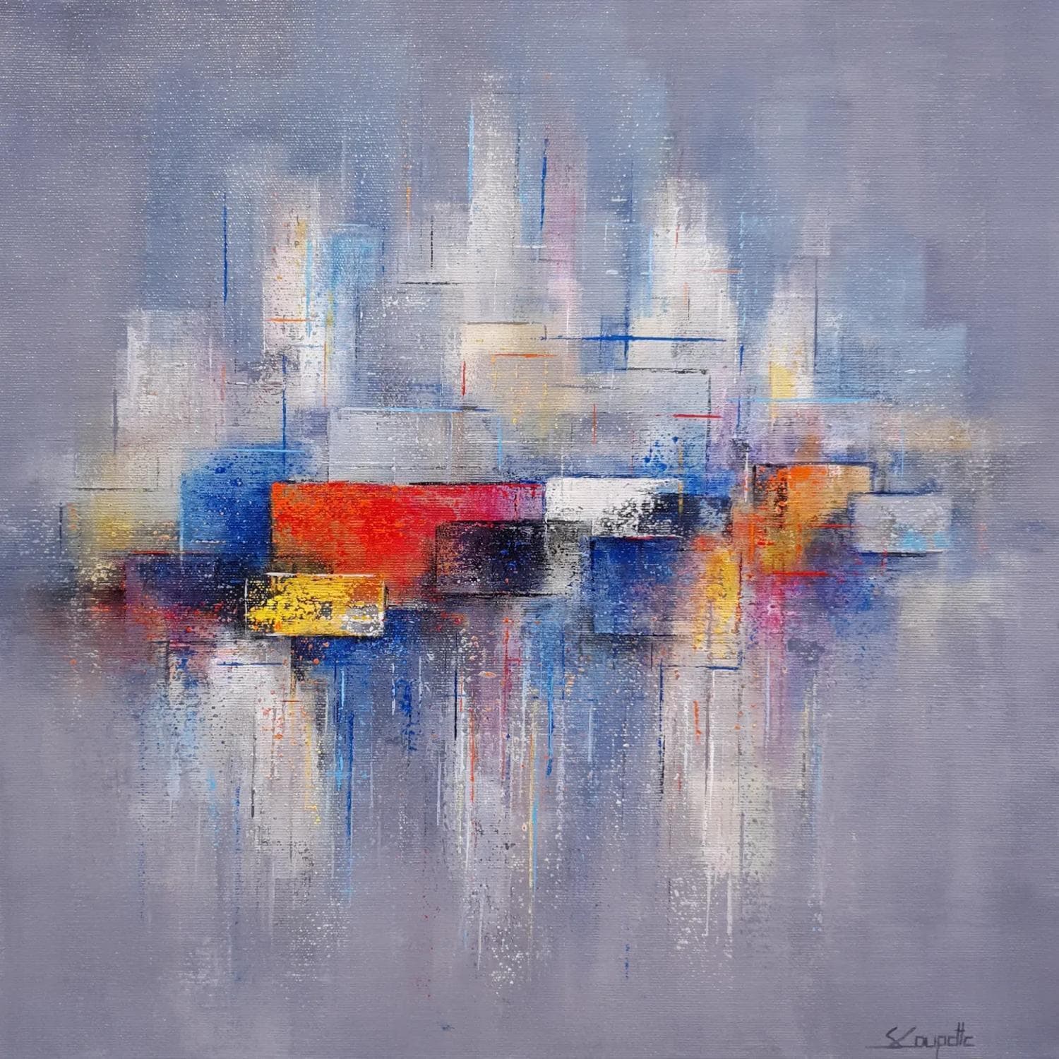▷ Painting Skyline reflections by Coupette Steffi | Carré d'artistes