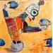 Peinture Poisson volant par De Sousa Miguel | Tableau Art Singulier Mixte scènes de vie