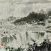 Peinture Magnificent Waterfall  par Sanqian | Tableau Figuratif Mixte Paysages